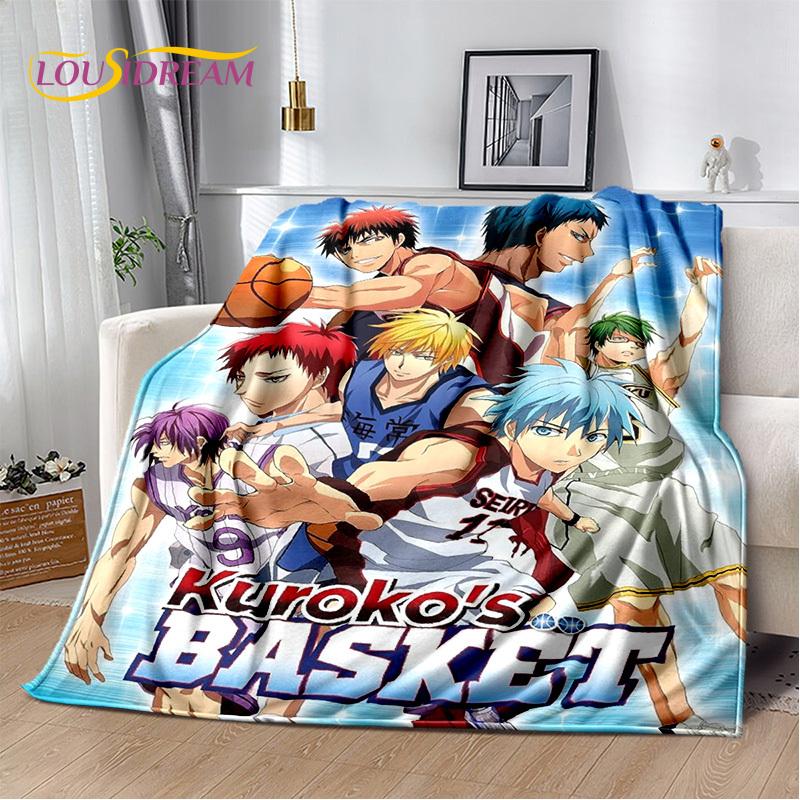 Cartoon Kuroko's Basketball Anime Blanket,Soft Throw Blanket for Home Bedroom Bed Sofa Picnic Travel Office Cover Blanket Kids