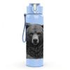 1PC Realistic Brown Bear Animal Portrait Print 750ml Color Plastic Sports Water Bottle Leakproof Flip Straw Lid Suitable for Sports Office Home Use