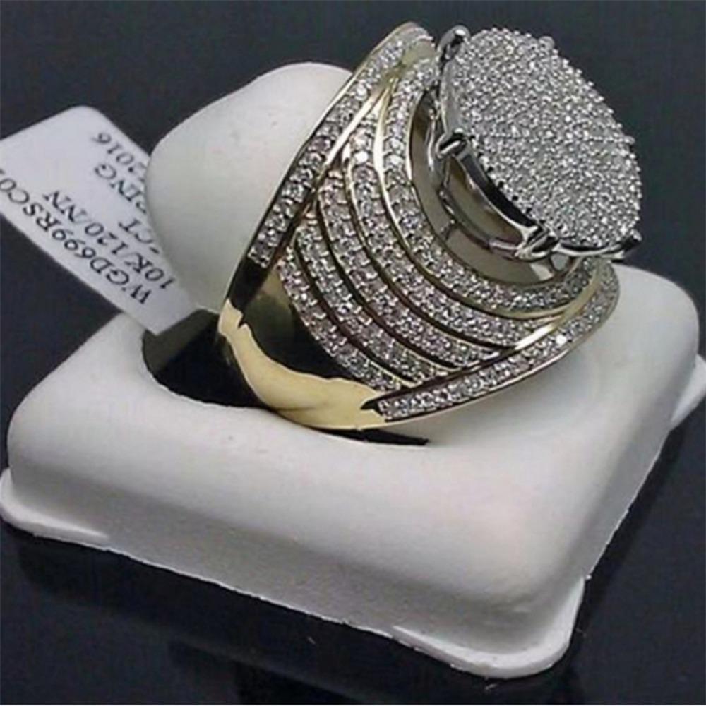 Women's Exquisite Trendy Simple Creative Ring Luxurious Inlaid Zirconia Fashion Engagement Couple Ring Gift Niche Party Zircon