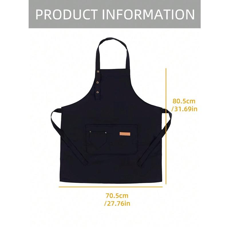 1PC Waterproof Oil-Proof Apron For Home Use,Aprons With Pockets, Poly Stain-Resistant Kitchen Aprons, Cooking Aprons Applicable To Home
