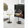 Lusso Francese Stelo Nero Ampia Coppa Bicchiere da Champagne Cristallo Ultra Sottile Calice da Vino per Home Bar Set Vintage da Dessert Brindisi Festa