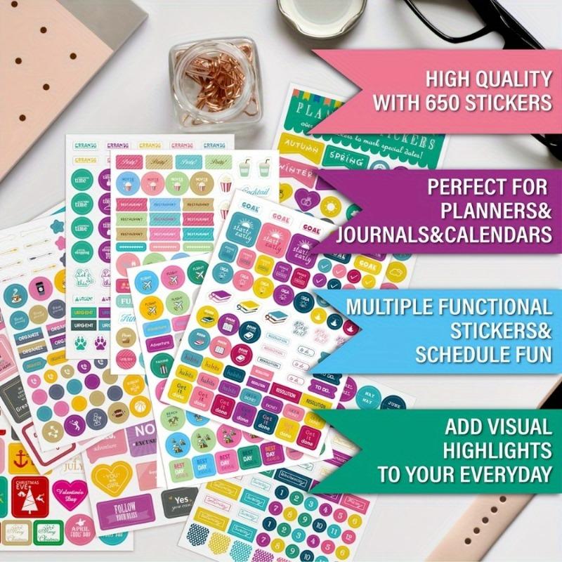 Aesthetic planner stickers for fun planning, perfect sticker accessories to simplify your daily calendar and planner diary