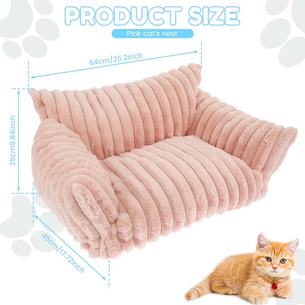 Bed Cats Sofa Winter Warm Cat Nest Pet Bed for Small Dogs and Cats and Small Animals House Comfortable Pet Sofa Cat Accessories