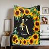 Personalisierte Sonnenblumen-Sonnenschein-Decke Personalisierte Weiche Decke Flanelldecke