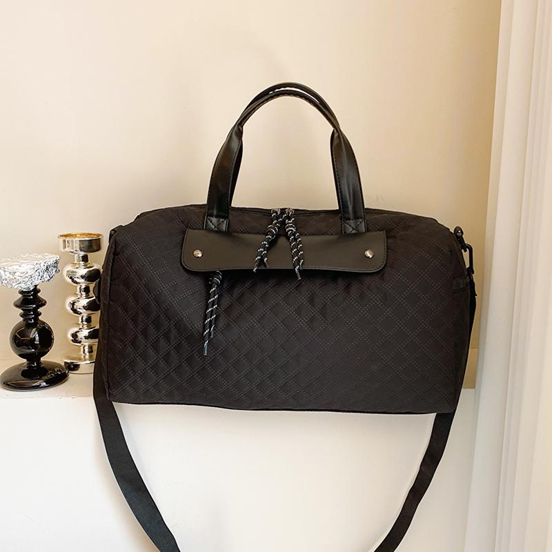 

Дорожная сумка-даффл Carry On из нейлона, водонепроницаемая, спортивная, для тренажерного зала, тоут для женщин, большая вместимость для хранения, багаж, ручная сумка чёрный