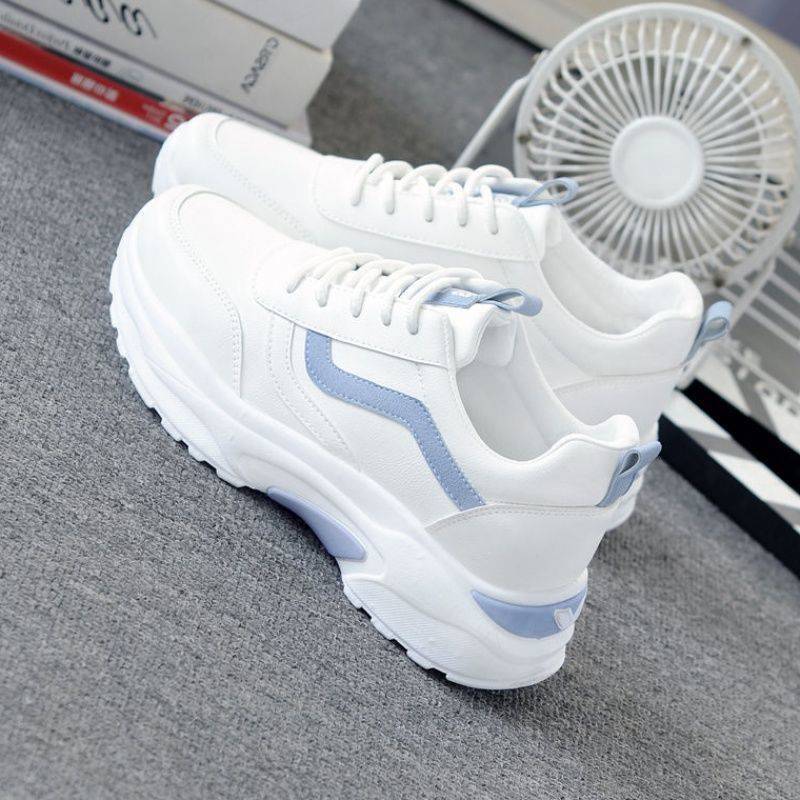 Fashion Dad's Shoes Breathable Summer Women's Shoes Student Running Mesh Sports Shoes Women's Trendy Thick Soled White Shoes