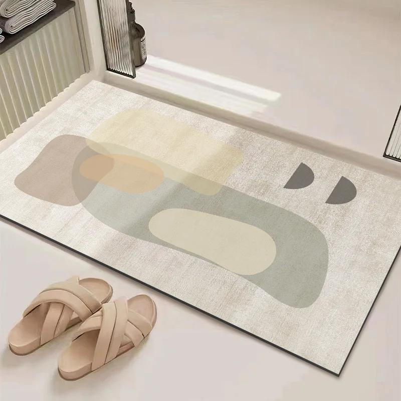 Diatom mud bathroom mat, absorbent and non slip, toilet door mat, quick drying shower mat