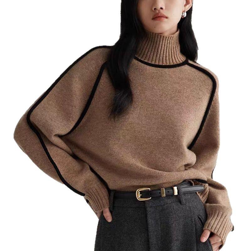 Melard Women's Striped Slim Fit Casual Pullover Sweater - Autumn/Winter Style