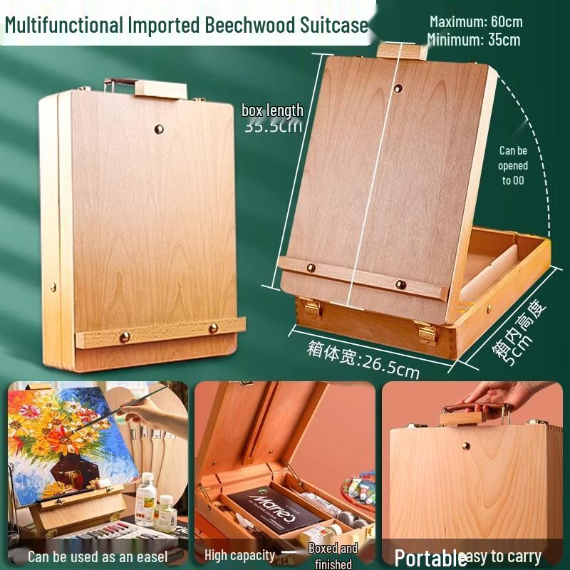 Oil Painting Set with Metal Easel