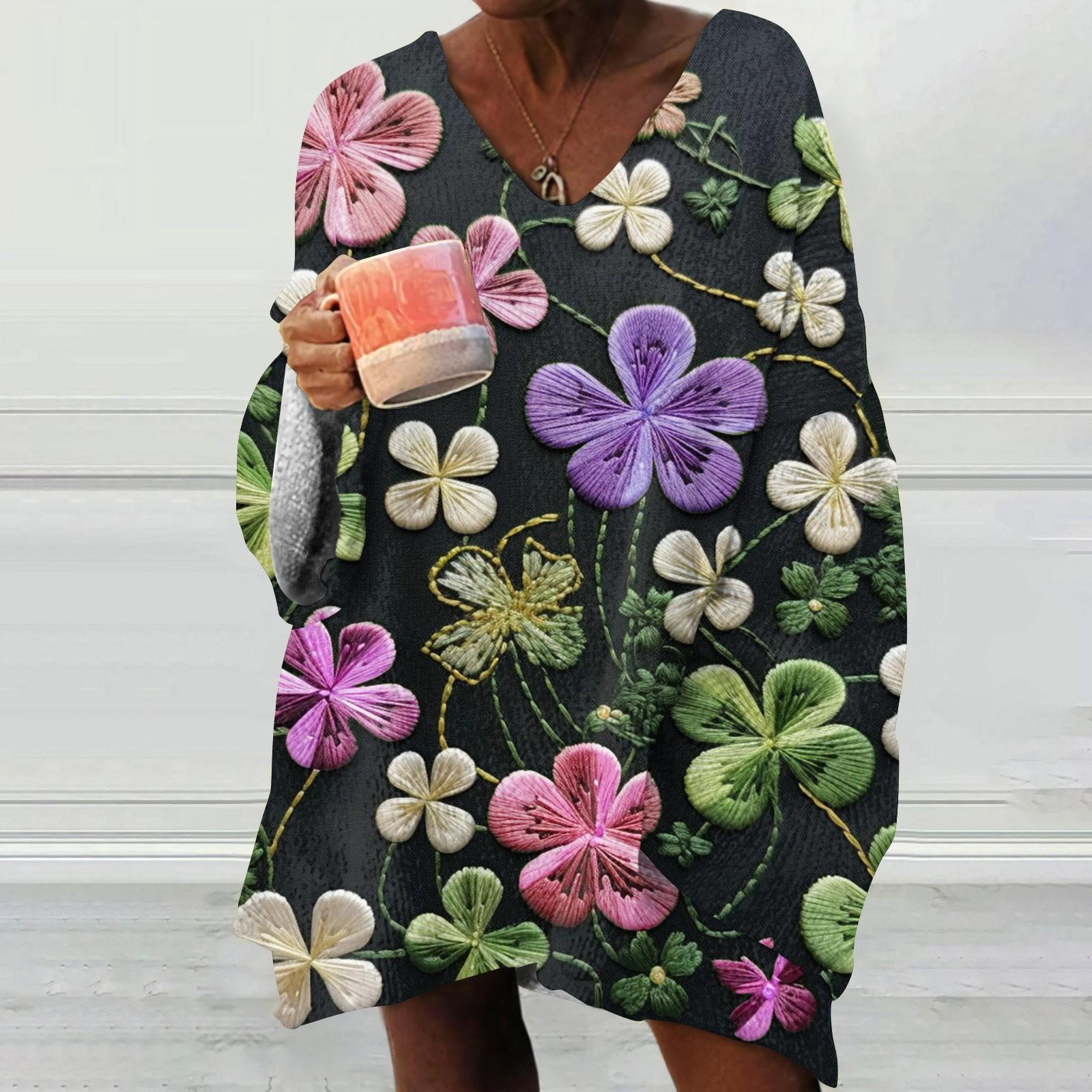 

Жіночий модний світшот з принтом, з довгим рукавом, вільного крою, з V-подібним вирізом L фіолетовий