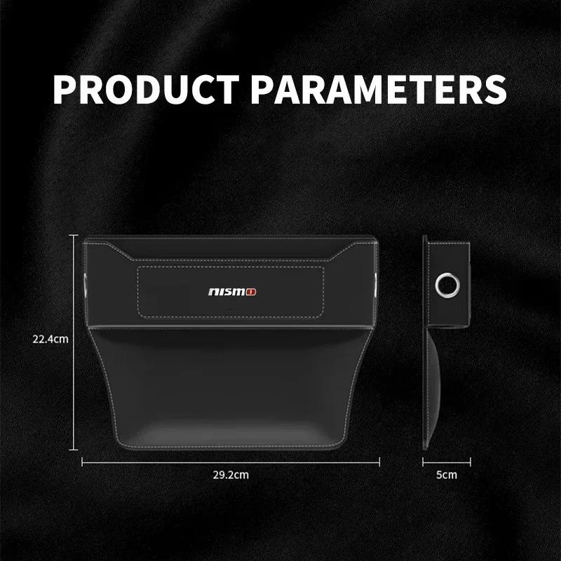 Car Seat Gap Storage Box Leather Crevice Side Pocket Wallet For Nissan Nismo Tiida Teana GTR Juke Note Versa Almera Accessories