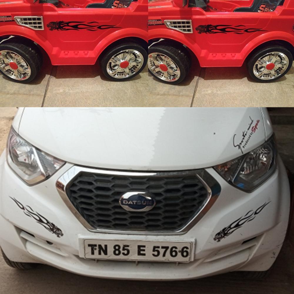 Motorcycle 20CM Sticker Color Totem Car Trailer Car Small 3CM New Sticker Tiger Decal Motorcycle Flame