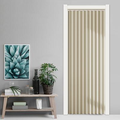 Cortina de Puerta Magnética Plegable Sin Perforaciones A Prueba de Viento Plisada Protección de la Privacidad Invisible Engrosada Cortina de Puerta de Habitación Adecuada para 55-80CM
