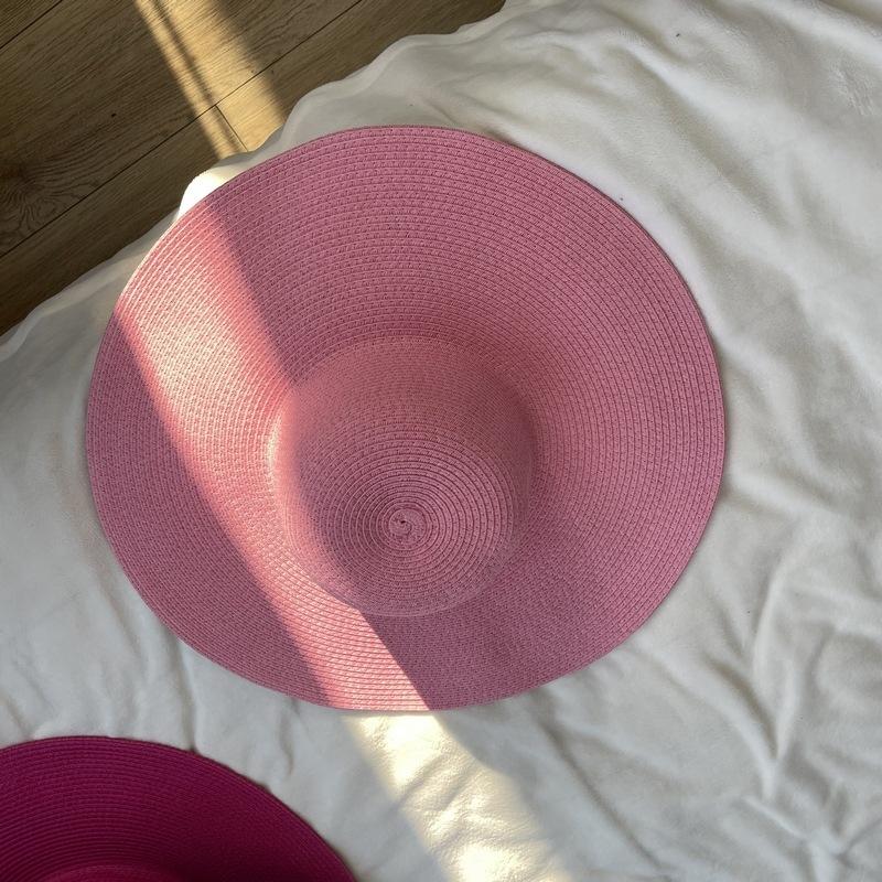 Oversized Brim Straw Hat Women's Summer Seaside Sunshade Sun Protection Hat Outdoor Travel Vacation Beach Hat Summer Hat Women's