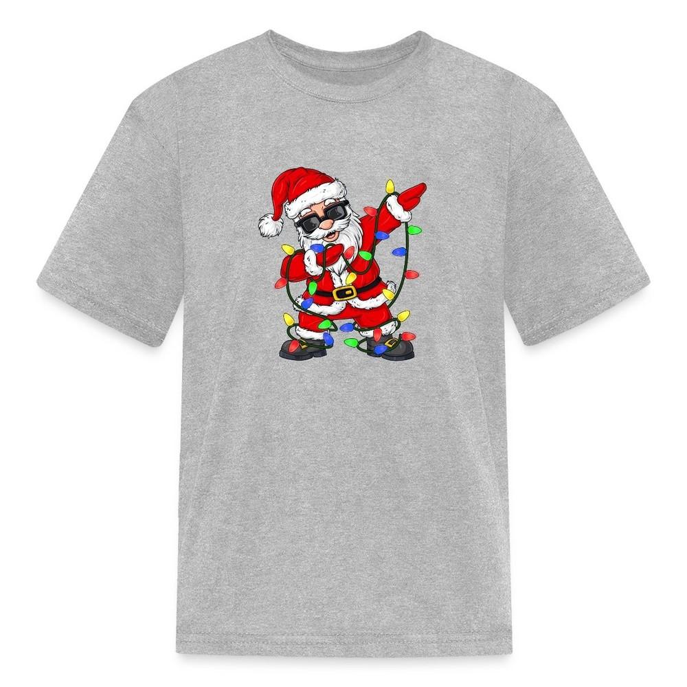 Dabbing Santa with Christmas Lights Funny Kid s T-Shirt M