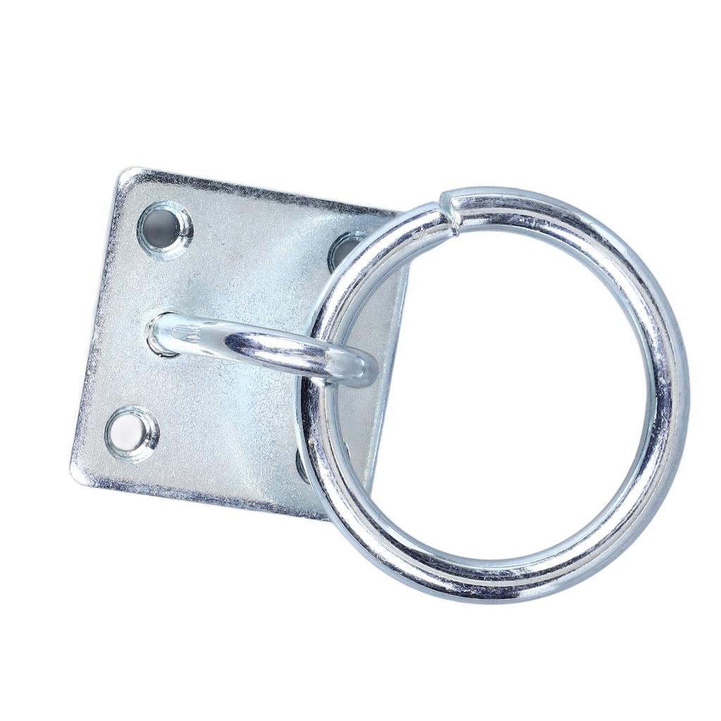 Tie Ring Plate Rust Proof Safe Wall Mount Metal Horse Hitching Ring for Stable Horse Bathing