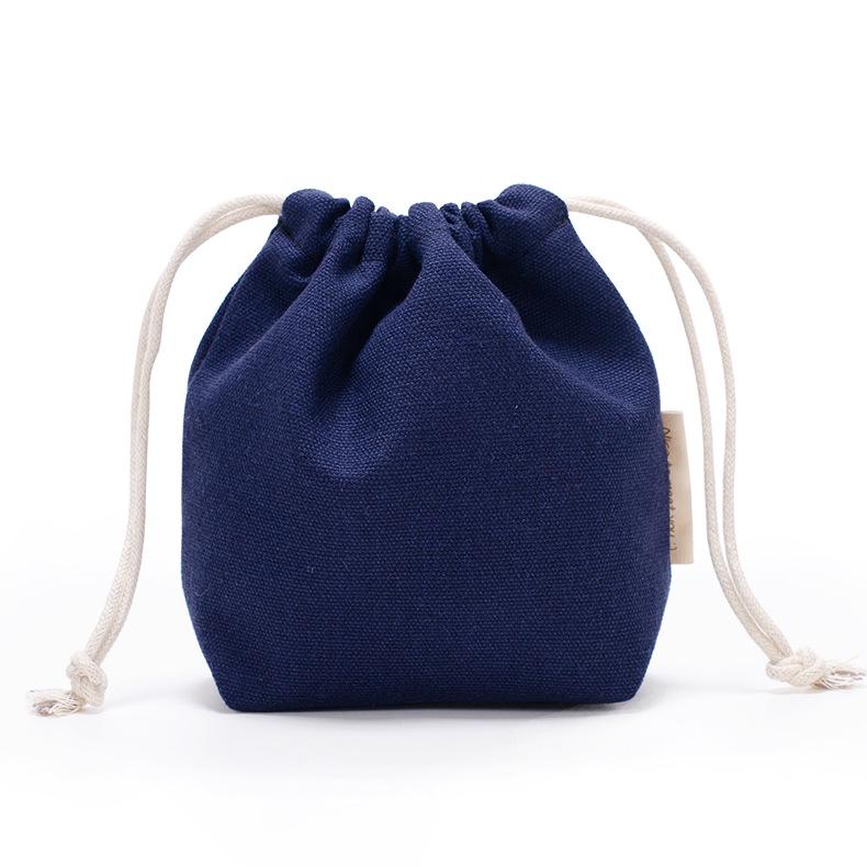 Custom Mini Colored Canvas Drawstring Storage Bag