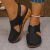 Women'S Stylish White Wedge Sandals with Cut-Out Design, Round Toe & Ankle Strap - Comfortable PU Cover Casual Shoes for Parties Wedge Sandals