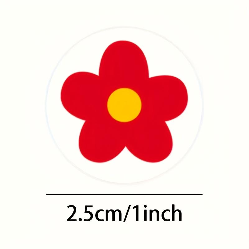 Flowers with Yellow Centers - Perfect for Gift Wrapping, Packaging, and Office Decor, Gift Wrapping Stickers | Playful Design