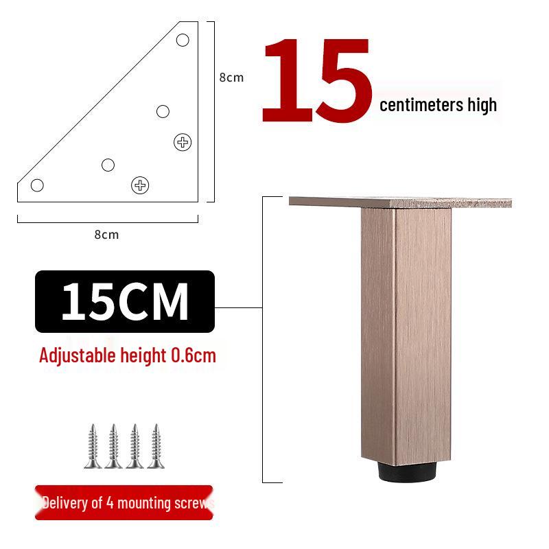 Adjustable Aluminum Alloy Furniture Legs for Cabinets, Sofas, Coffee Tables, TVs, and Beds