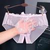Crotchless Women's Sexy Panties Underwear Transparent Lingerie Woman Underwear for Sex Sweet Bow Crotch Open Panties