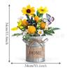 Artificial Lemon Peony Wreath Wall Hanging Decor Door Home Festival Party Decoration