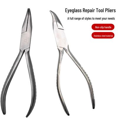 Precision Eyeglass Repair Pliers for Frameless Assembly, Nose Pad Adjustment, and Temple Tweaks