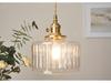 Nordic Retro Brass Glass Pendant Light - Ideal for Bar, Restaurant, Bedside, or Cafe.