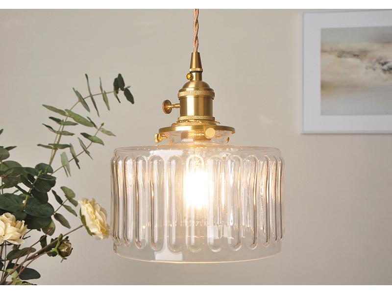 Nordic Retro Brass Glass Pendant Light - Ideal for Bar, Restaurant, Bedside, or Cafe.
