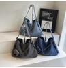 Large Capacity Bag Women's Autumn Simple 2026 New Fashion Shoulder Messenger Bag Retro Denim Commuter Tote Bag