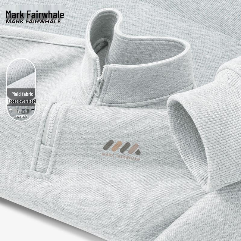 Mark Fairwhale Men's Casual Half-Zip Sweatshirt