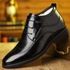 Fashion Winter Leather Shoes Men Loafers Slip On Business Casual Leather Shoes Classic Soft Moccasins Hombre Breathable Men Shoes Flat