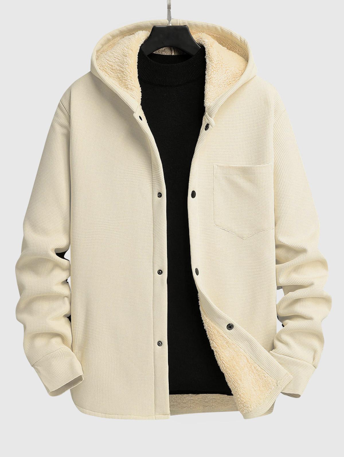 

ZAFUL Thermal Теплая флисовая куртка с капюшоном S белый