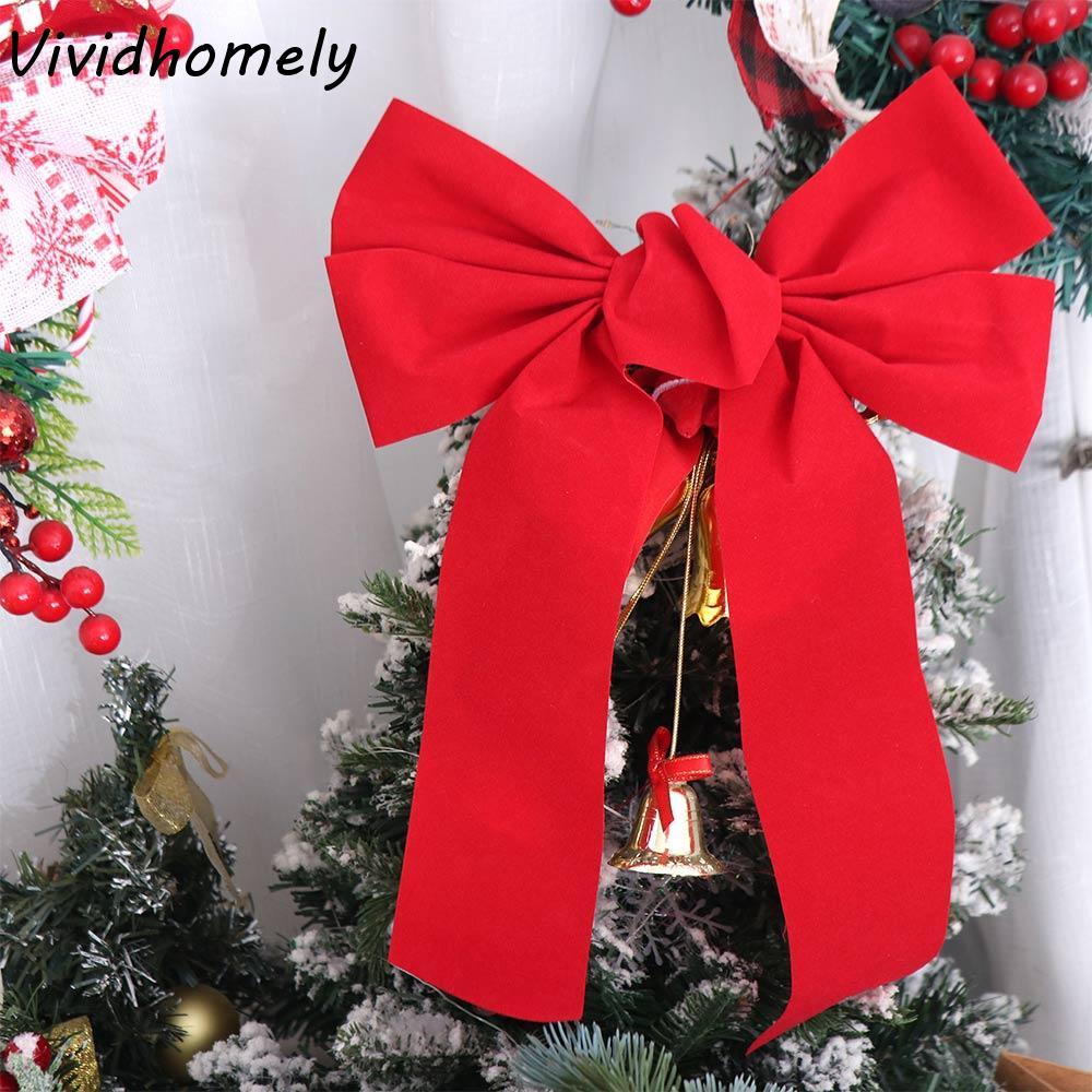 

Household Large Size Red Velvet Bow DIY Reusable Wreath Bow with Tie Christmas Tree Bow Wedding other красный