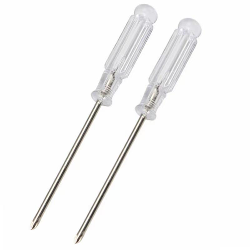 3mm Transparent Crystal Screwdriver Set - Phillips & Flathead for Computer and Toy Assembly