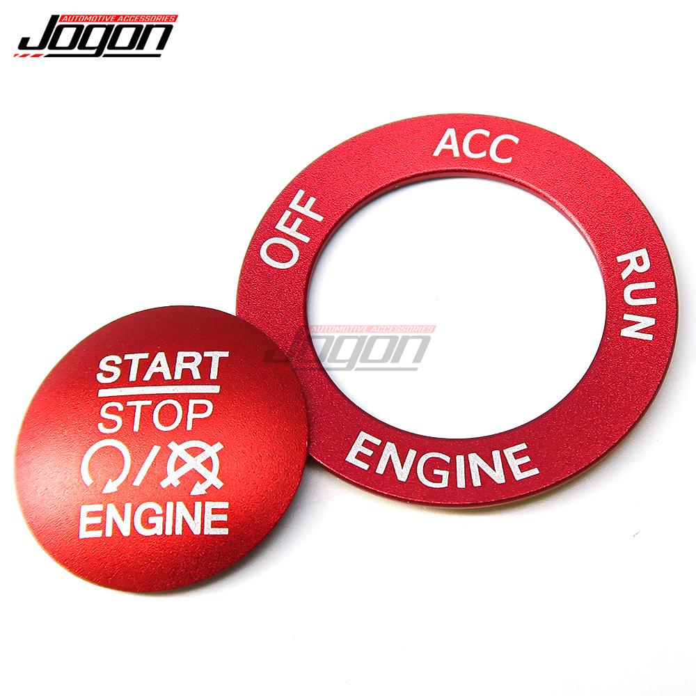 

Car Engine Start Stop Ignition Button Cover For Dodge Durango Charger Challenger Chrysler Grand Cherokee Ram 1500 Interior Decor