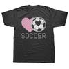 Grappig Meisjes Liefde Hart Voetbal Grafisch T-shirt Zomer Grafisch Katoen Streetwear Korte Mouw Verjaardagscadeau T-shirt Herenkleding