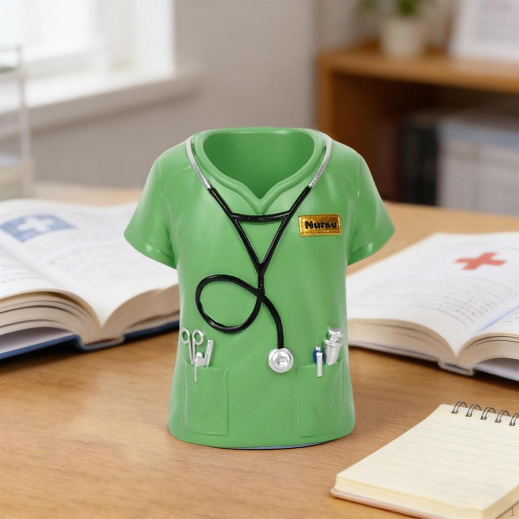 Nurse Scrub Top Pen Holder Gift Pencil Tabletop Ornament for Desk Shelf