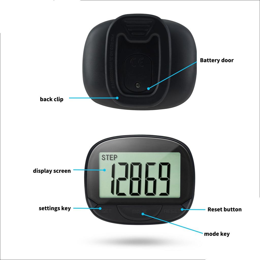 Professional Activity Trackers Large Screen Pedometer Podometro Step Counter For Outdoor Sports Walking