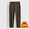 Dibinze Men's Plus Size Winter Fleece-Lined Casual Pants