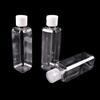 1-4x 100ml Plastic Clear Flip Bottles Travel Shampoo Lotion Cosmetic Container