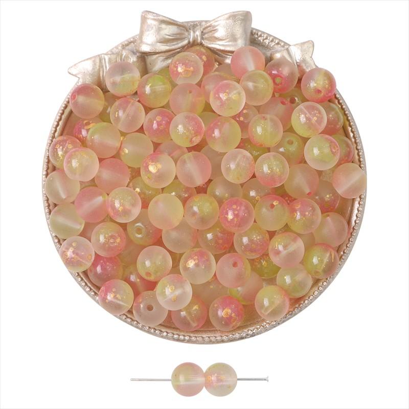Gold Foil Effect Glass Crystal Beads 8mm Round Spacers for DIY Jewelry 50 Pcs Multi-Colors