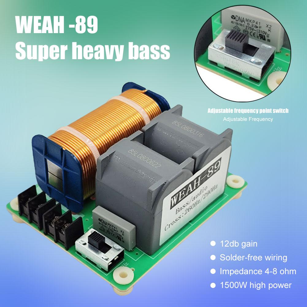 Bass Frequency Distributor 1500W Audio Crossover Filter Crossover Frequency Distributor Divider for Home Theater Car Speakers