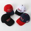 Usa Flag Embroidered Baseball Cap With Sunshade For Spring Autumn Season