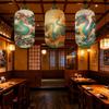 Japanese Style Dragon Pattern Cloth Lantern Restaurant Hotel Bistro Izakaya Decor Sign New Year Festival Party Decor Lantern