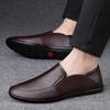 Men's shoes 2025 summer new trend flat-bottomed foot two wear stepping on heels leather shoes fashion outdoor business casual shoes men