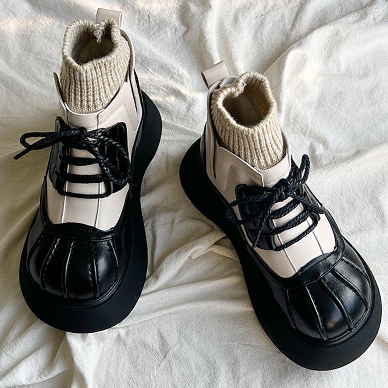 Girls' Martin Boots - 2025 Fall/Winter Soft Sole, Versatile British Style, Two-Cotton Short Boots for Kids