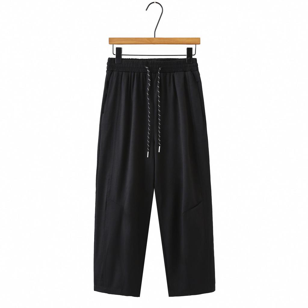 2026 Spring/Summer Plus Size High Waist Cropped Pants - Slimming Elastic Waist Women's Casual Pants