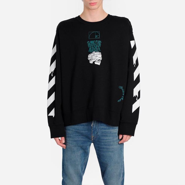 Felpa OFF WHITE Frecce Gocciolanti Incompiuto OMBA037R20E300051001