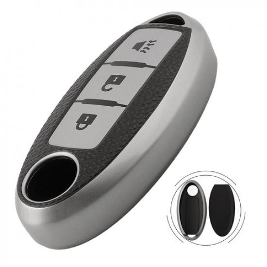 Stylish Leather Car Key Case for Nissan For Qashqai For Trail For Versa